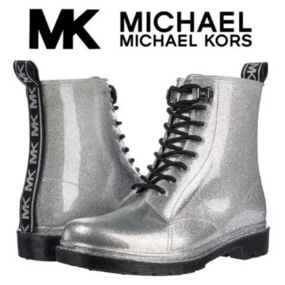 MICHAEL Michael Kors Shoes - MICHAEL Michael Kors Tavie Metallic Combat Rain Boots